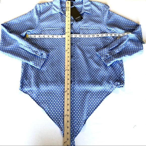 Jones New York Signature Women’s Top Dot Dot Blue - Picture 11 of 17